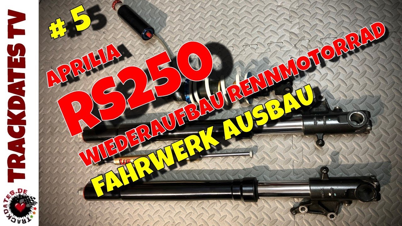 Teil 5 | Fahrwerk ausbauen - Federgabel + Federbein | APRILIA RS250 | Wiederaufbau Rennmaschine