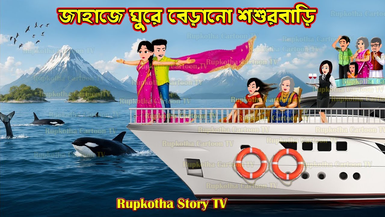 জাহাজে ঘুরে বেড়ানো শশুরবাড়ি Jahaje Ghure Berano Shosurbari | Bangla Cartoon | Rupkotha Story TV