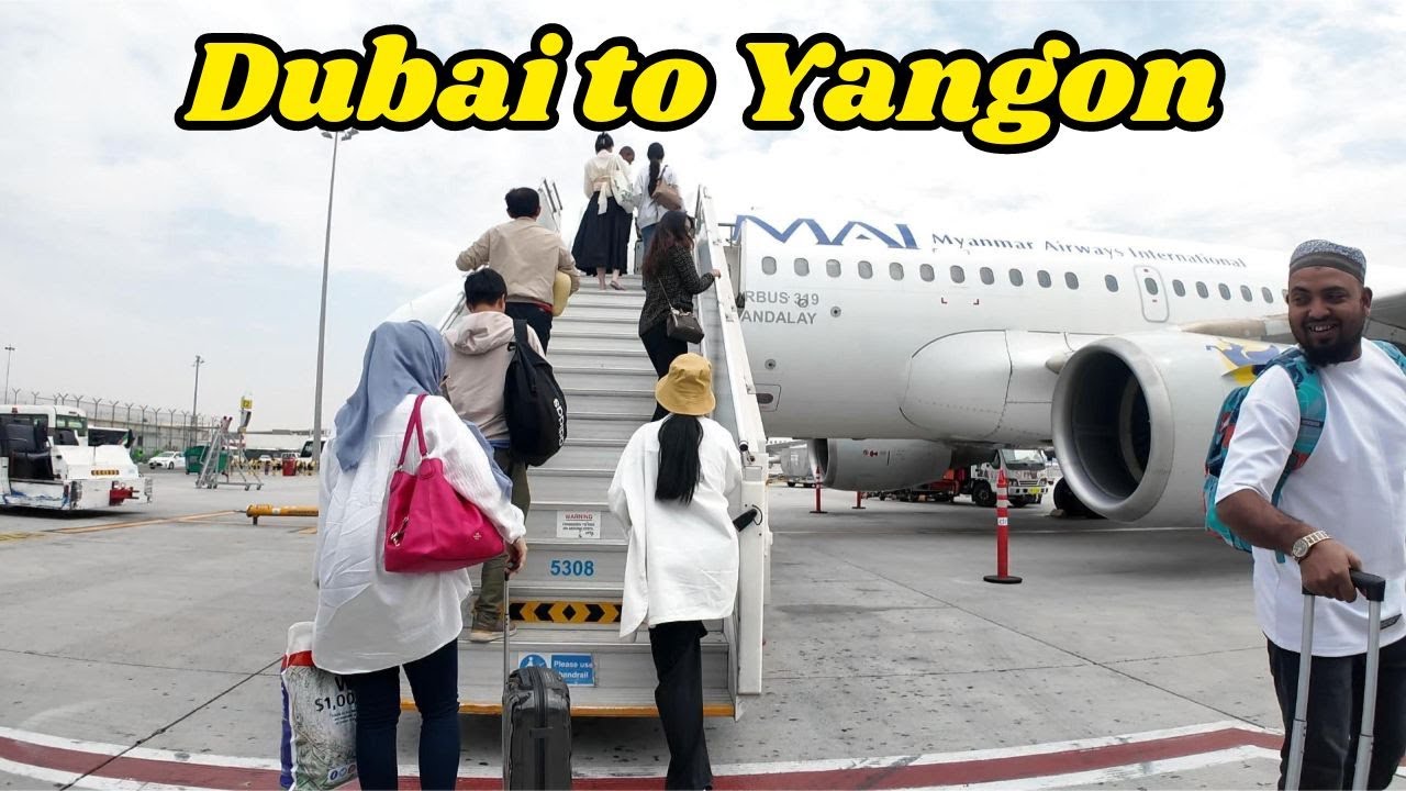 Flying to Myanmar from Dubai (မြန်မာနိုင်ငံသို့ အလည်ပြန်) #dubai