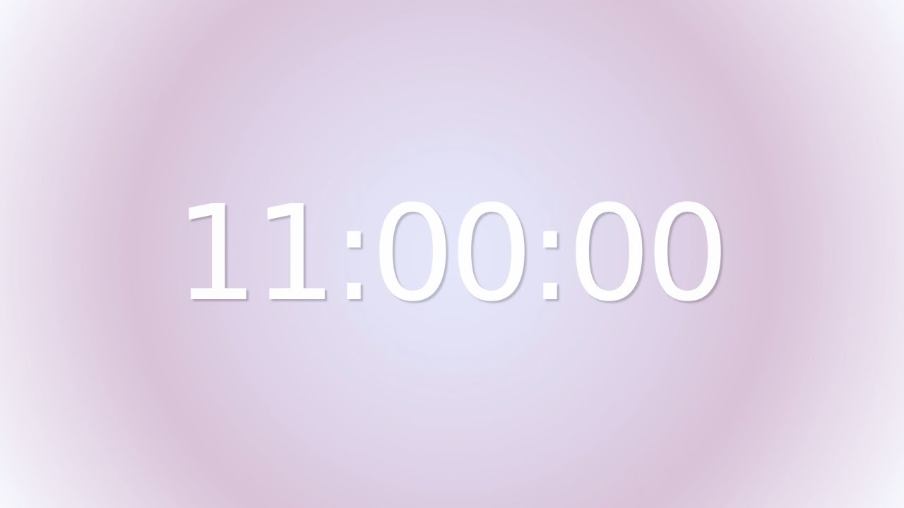 11H Soft Lavender Dream Whisper Timer | Gradient Countdown 💜 #E6E6FA #D8BFD8 #F8F8FF