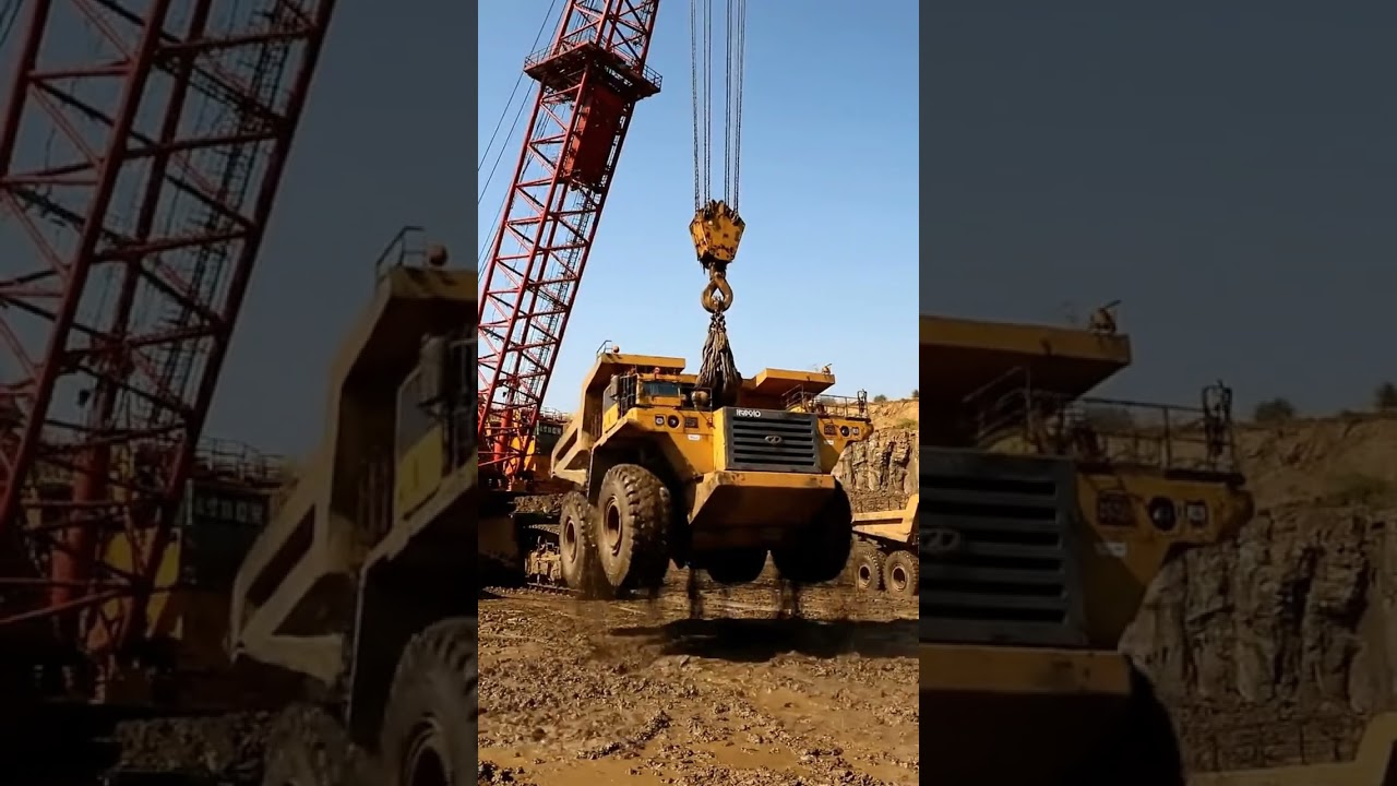 Monster Crane Lifts GIANT Haul Truck Like a Toy!