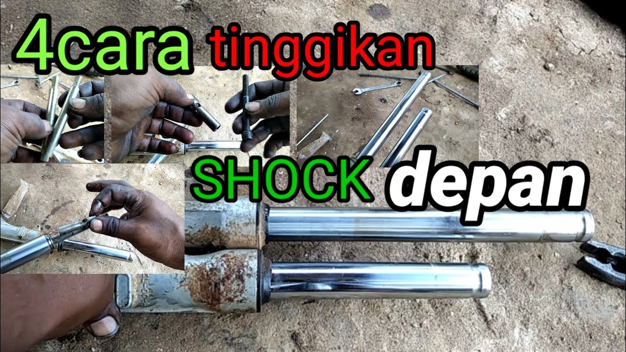 4cara mudah dan murah, tinggikan shock depan