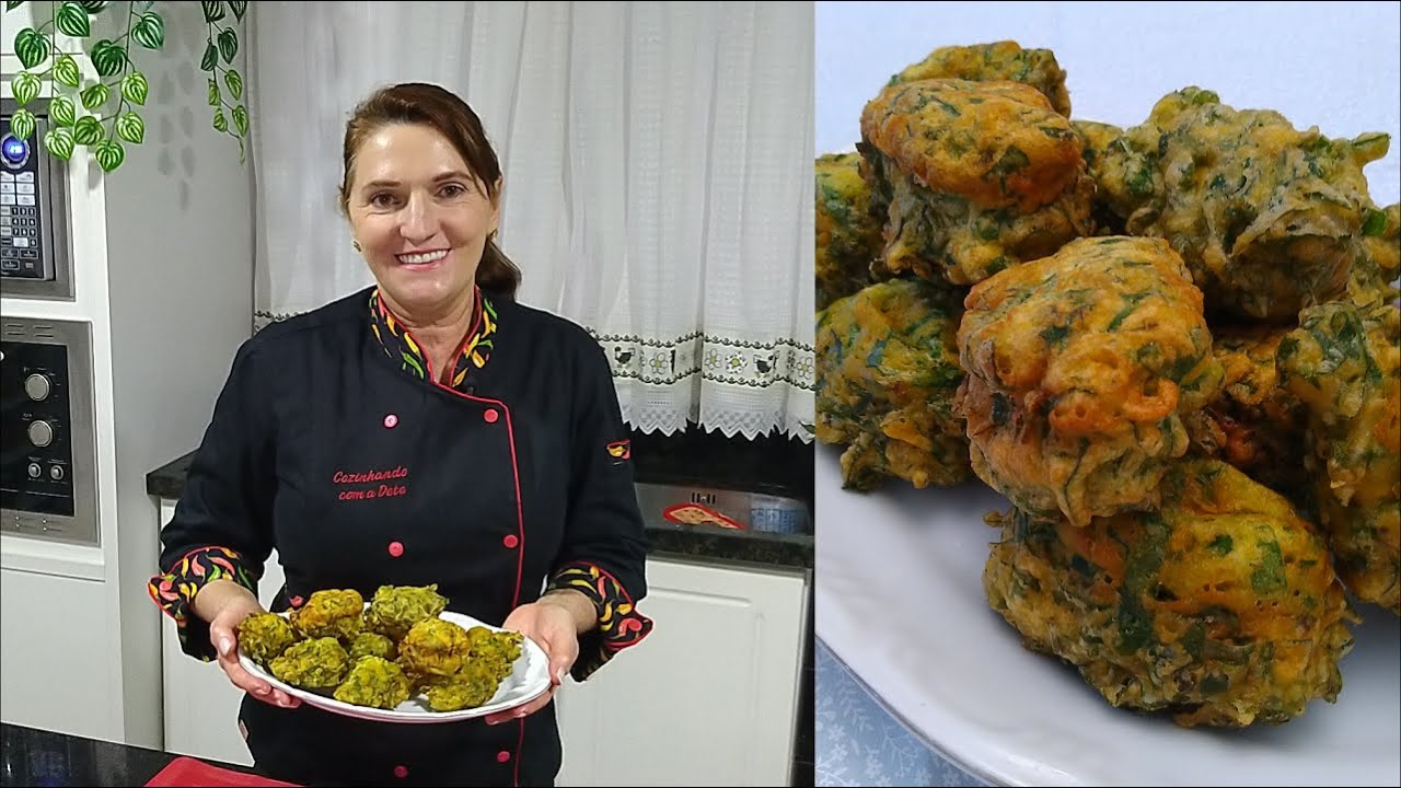 COMO FAZER BOLINHO DE ESPINAFRE SIMPLES | DELICIOSO E SUPER CROCANTE