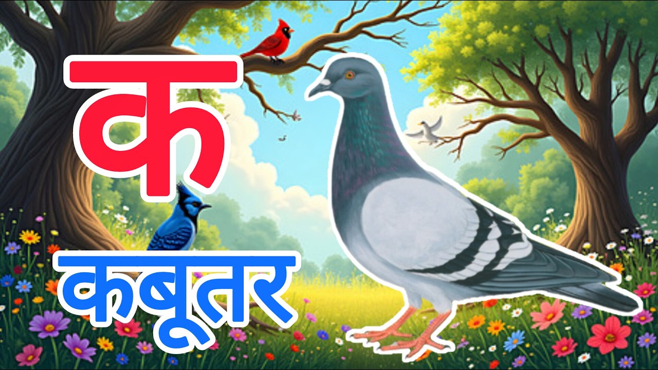 क से कबूतर,अ से अनार a se anaar k se kabutar | Hindi varnmala | ABCD क से कबूतर अ से अनार, for kids