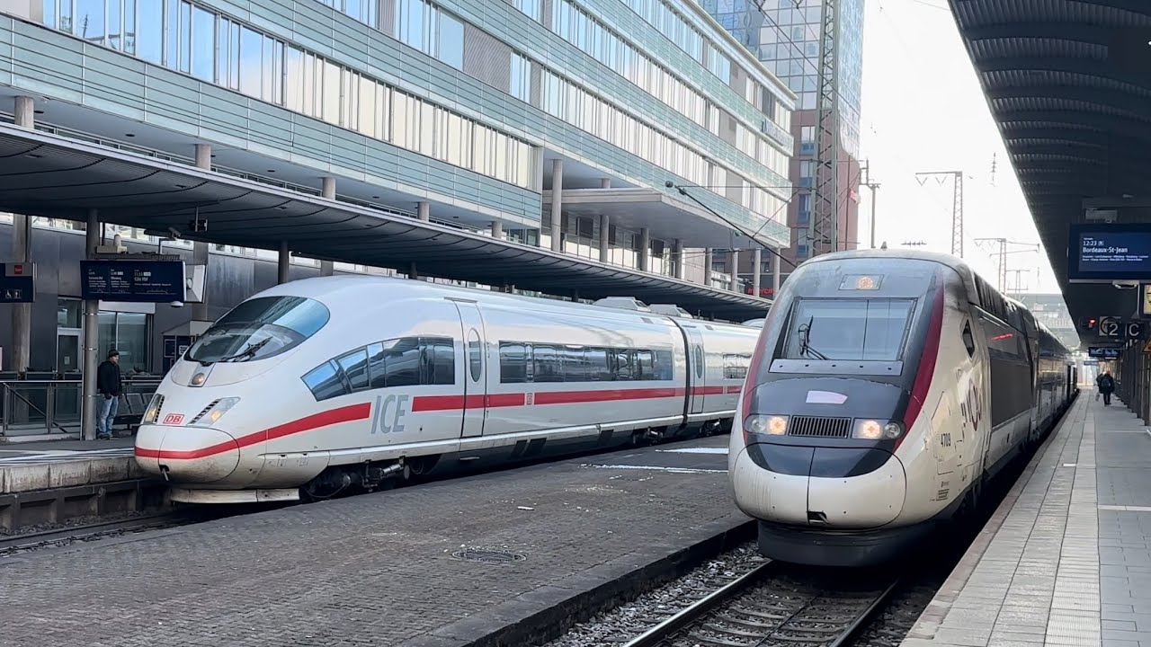 TGV world speed record at 574.8 km/h-ICE 320km/h❤️Freiburg Central Station
