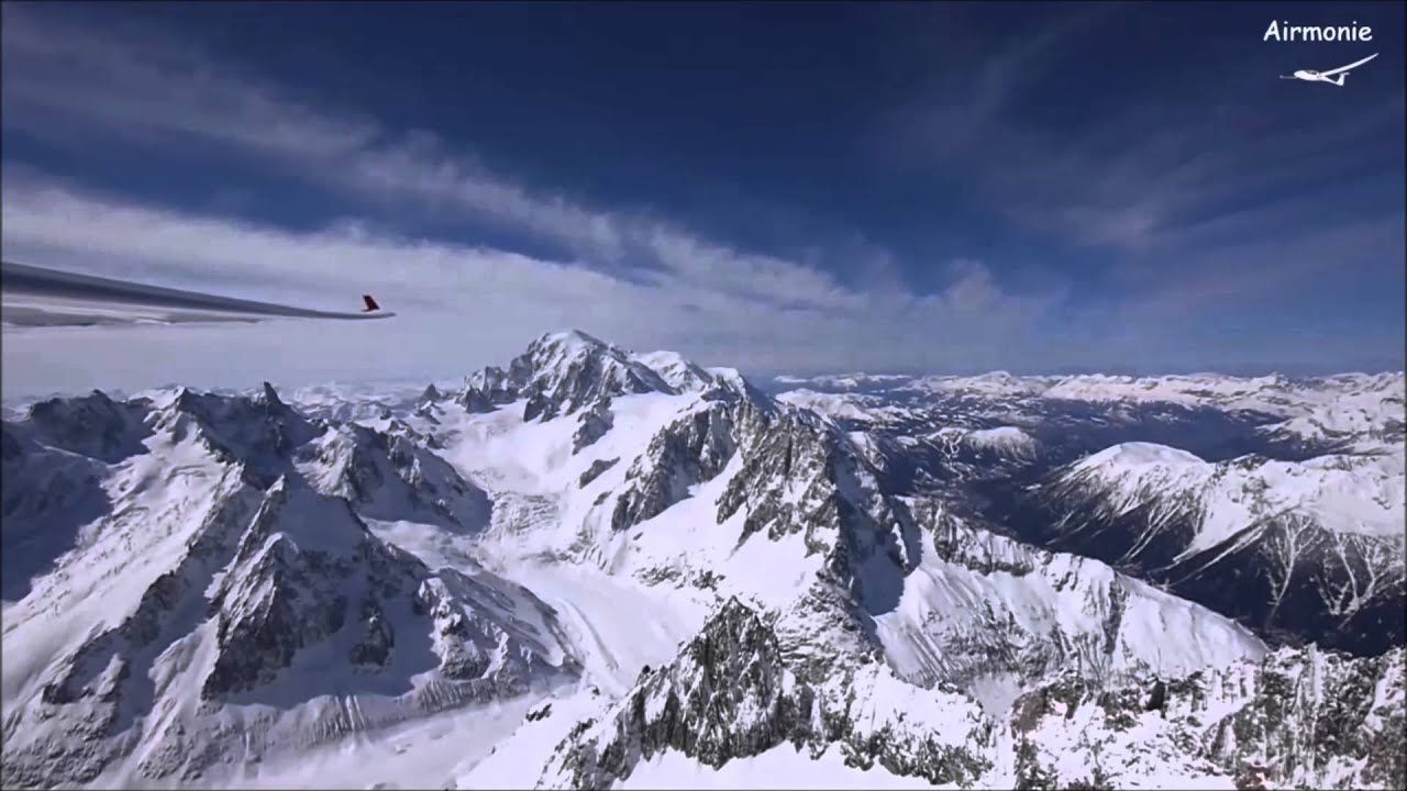 Airmonie - vol &agrave; voile / planeur sur le Mont-Blanc et les Alpes