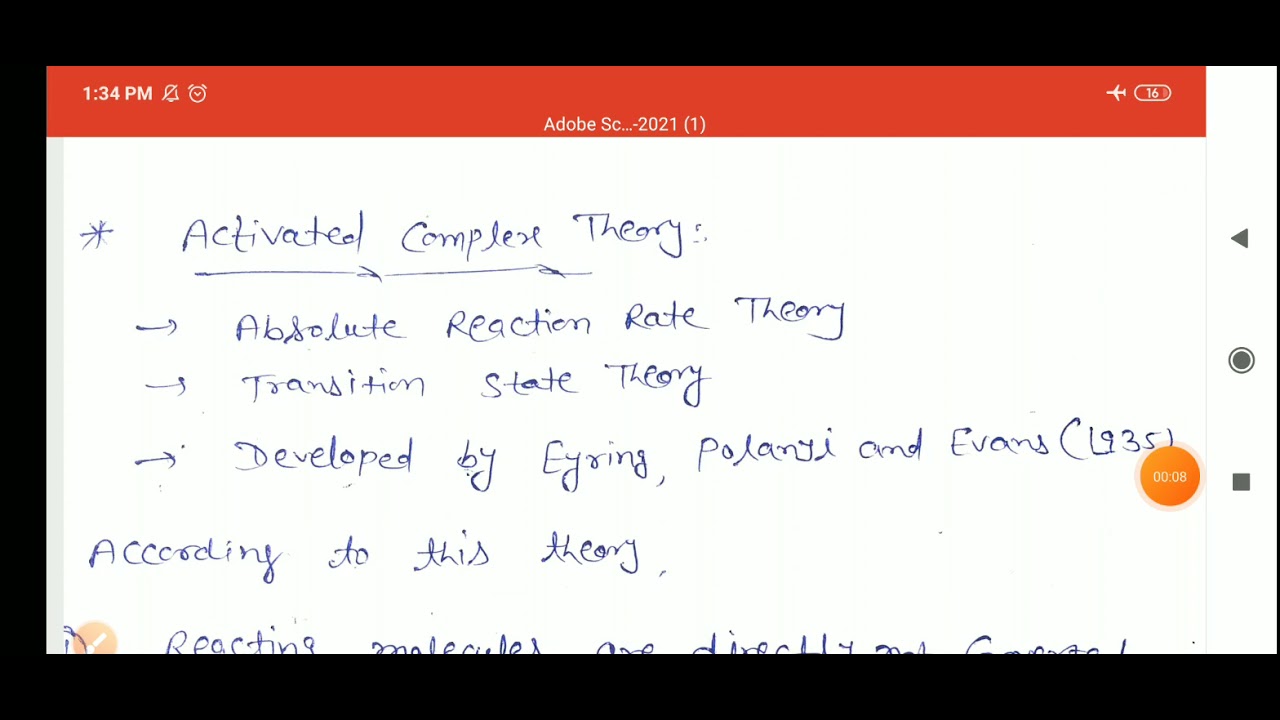 activated complex theory