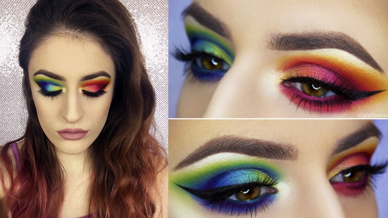 Rainbow Eyeshadow TWO TONED Make Up Tutorial