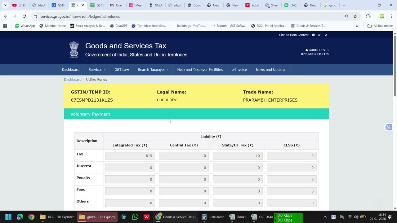 DRC 03 PAYMENT FOR MISMTACH GST R1 AND 3B ||FULL NEW VIDEO