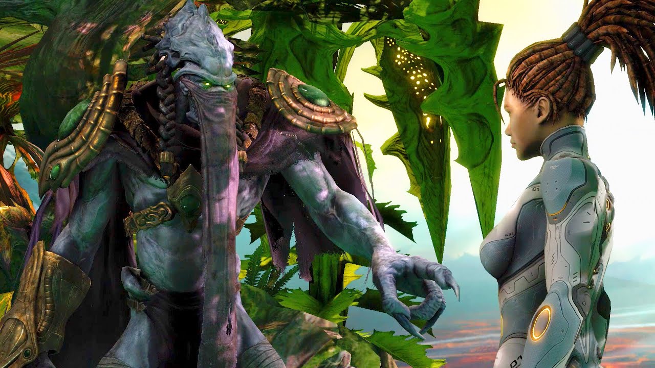 Zeratul Brings Kerrigan to Zerus (Starcraft 2: Heart of the Swarm)