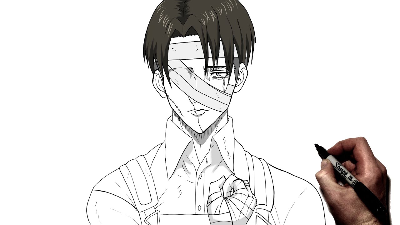 How To Draw Levi (Salute) | Step By Step | Attack On Titan