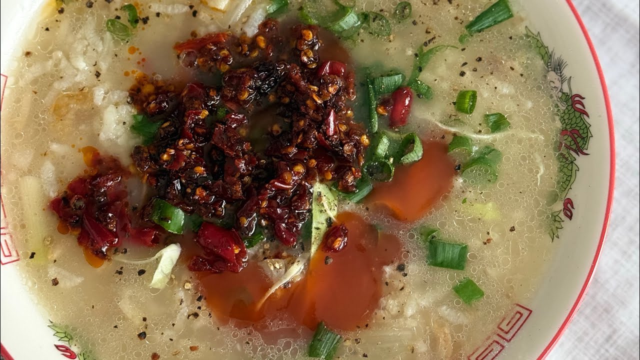 Fish rice soup 
