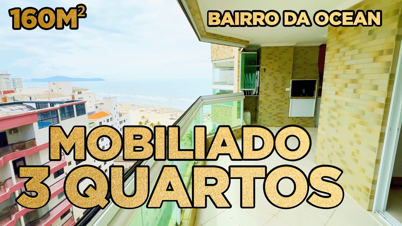 VISTA MAR DEFINITIVA ! APARTAMENTO DE 160M² COM 3 QUARTOS À VENDA NA OCEAN | PRAIA GRANDE | SP