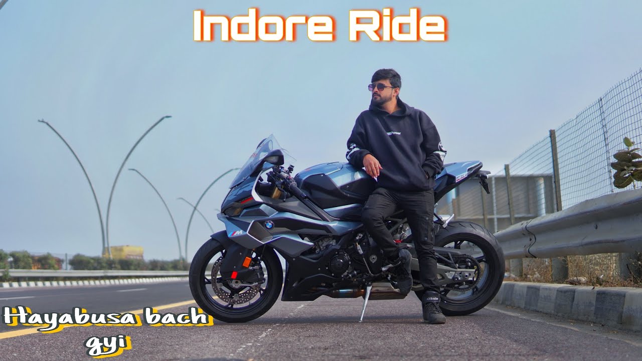 Indore ride me hayabusa bach gayi #bmws1000rr #zx10r #hayabusa #rider #travel #motovlog #sound 
