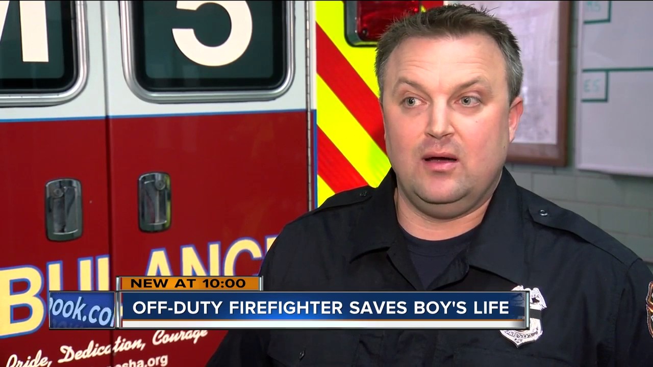 Off-duty firefighter saves boy's life