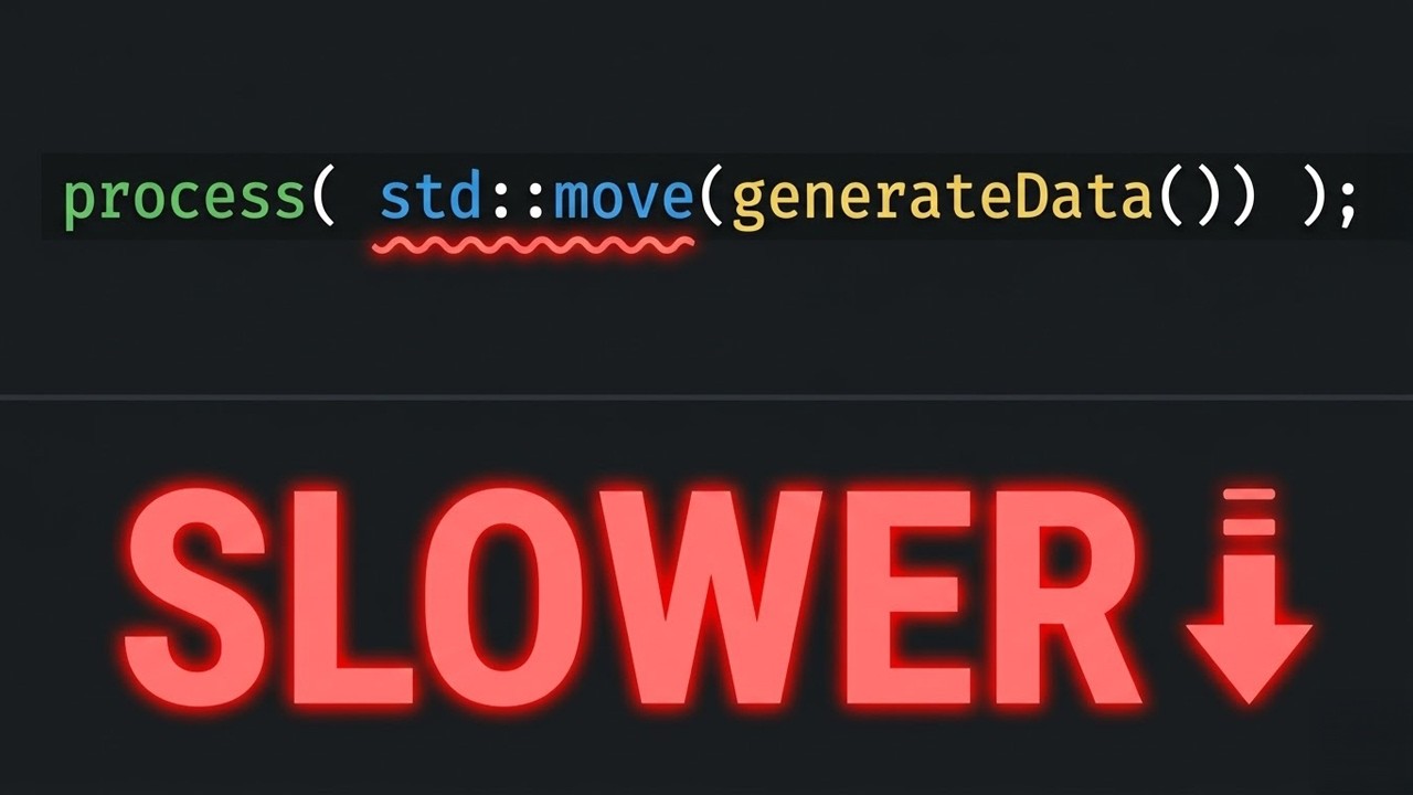 Прекратите использовать std::move (это замедляет работу вашего кода на C++).