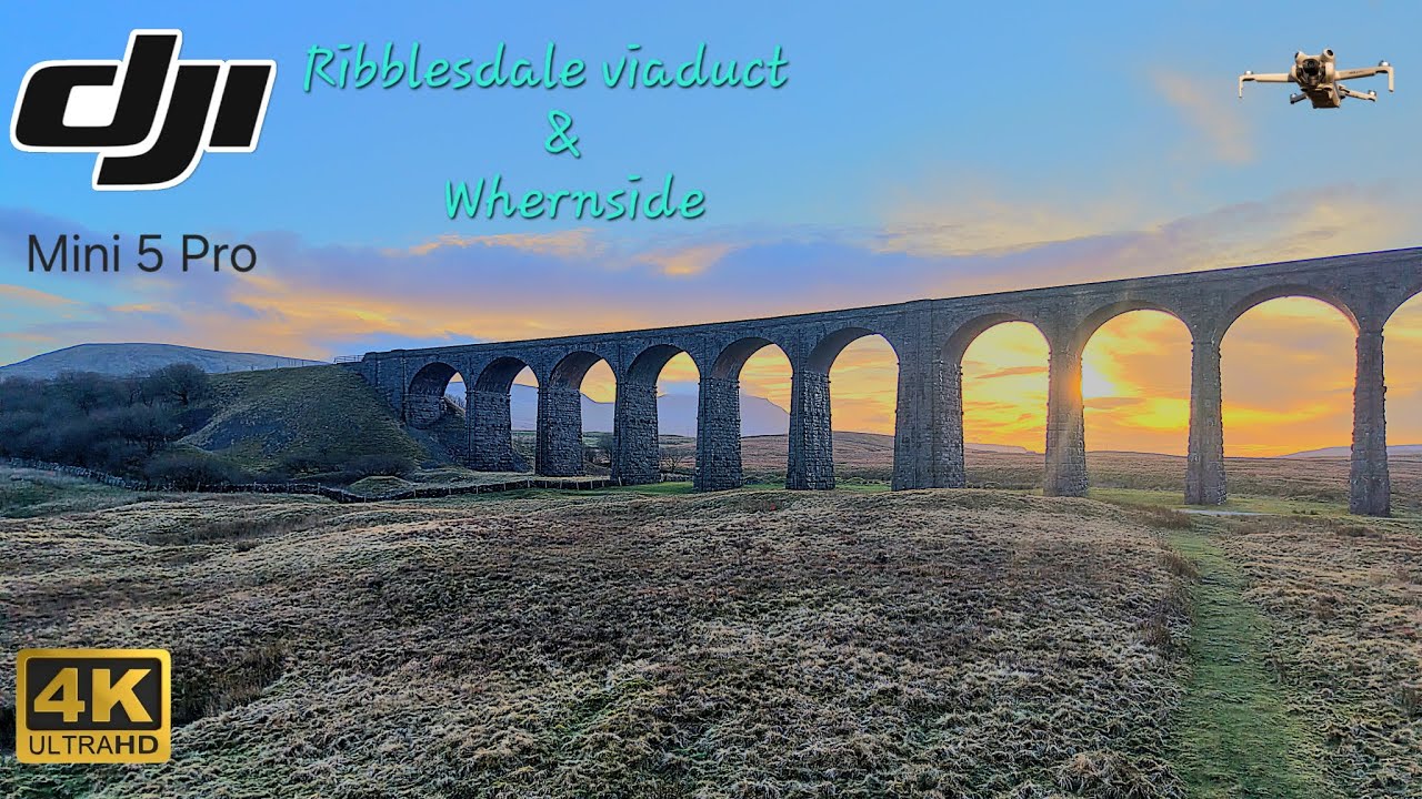 Whernside & Ribblesdale Viaduct, part of the Yorkshire 3 peak challenge, Dji mini 5 pro 4k 