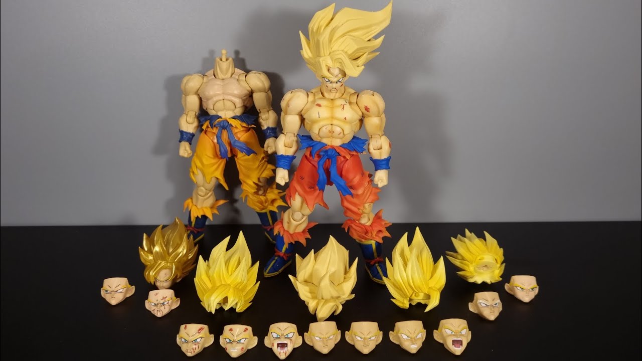 Сравнение и замена голов у фигурок N&T (E&C) стороннего производителя Figuarts Legendary SSJ Goku!!