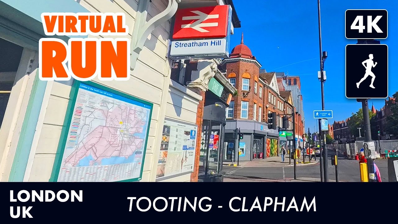 Tooting Common to Clapham Common Run 2025 | London Streets & Trails 4K Virtual Run