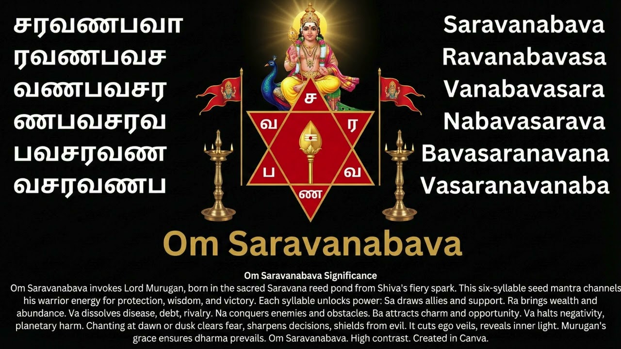 ஓம் சரவணபவா | Om Saravanabava: Murugan's Power Mantra for Victory & Protection