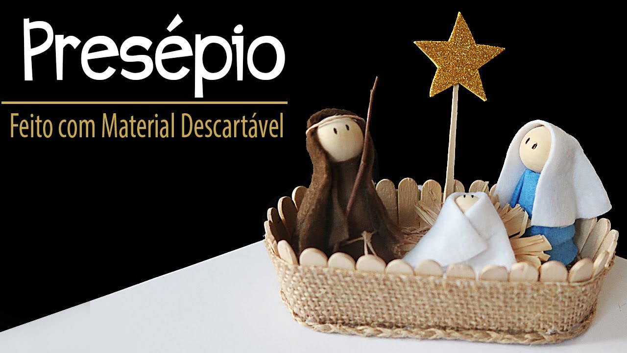 DIY, PRESÉPIO FEITO COM MATERIAL DESCARTÁVEL, COMO FAZER