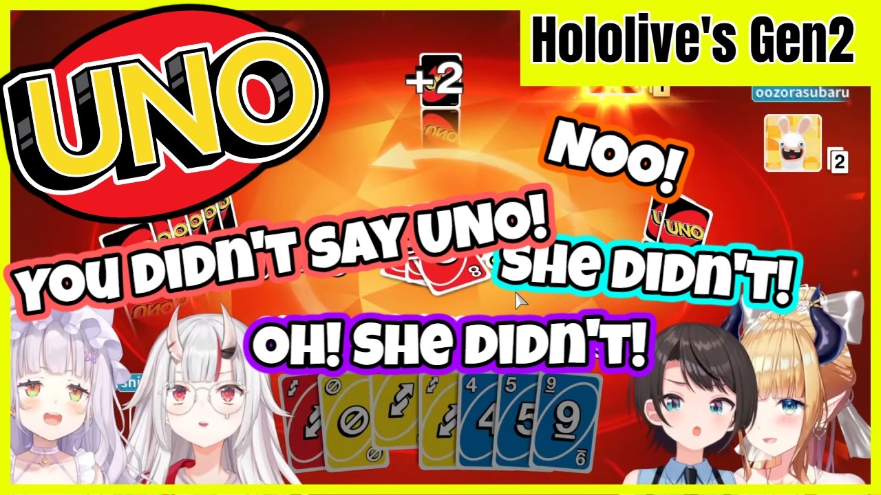 [Unolive] UNO with Shion, Subaru, Ayame and Choco [Hololive Gen2NO]