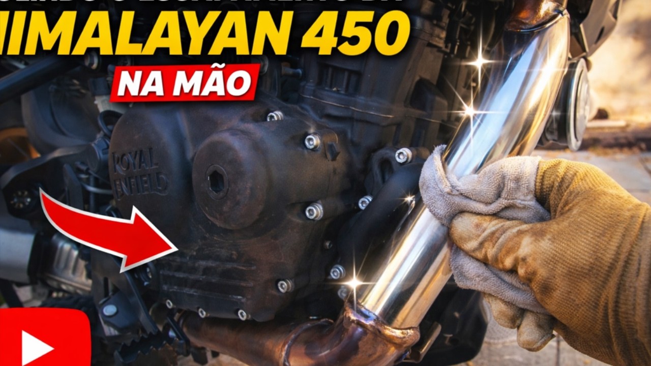 POLINDO o escapamento da HIMALAYAN 450 na MÃO!