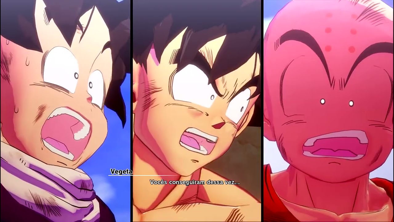 DRAGON BALL Z  KAKAROT  cortando a raba do vegeta