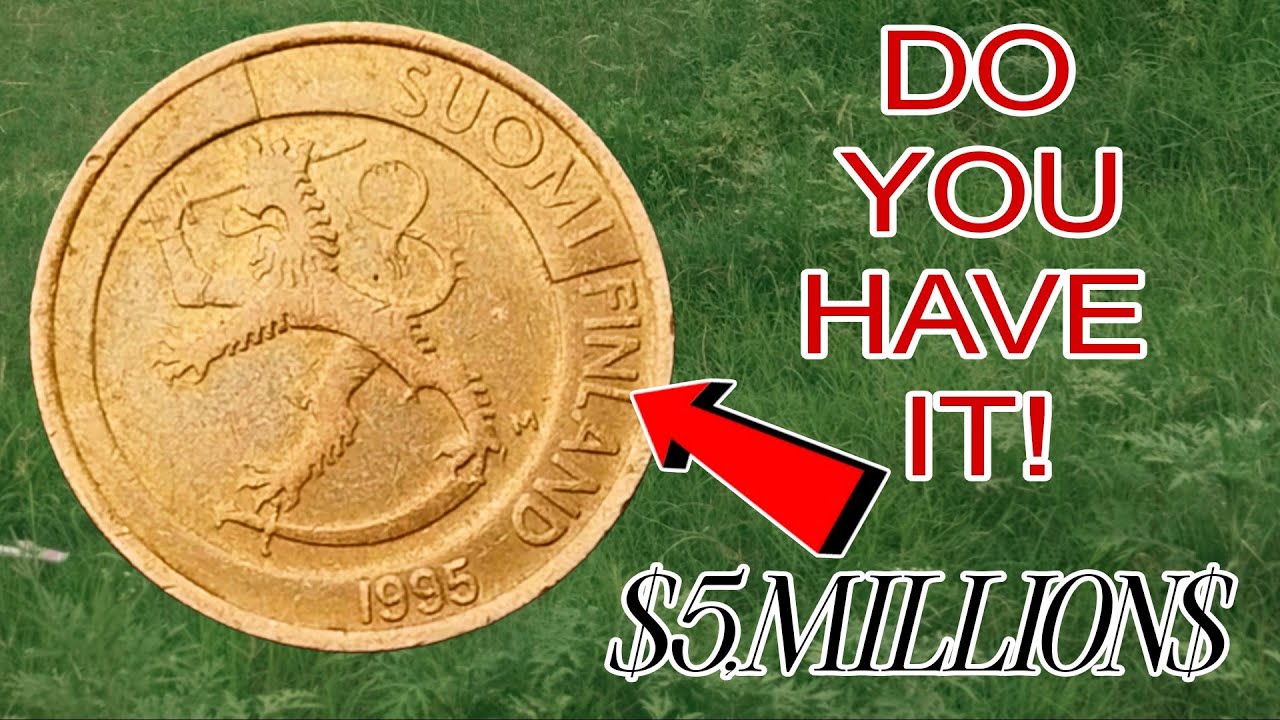 1995 Finland 1 Markka Coin | SUOMI FINLAND Finnish Lion Design