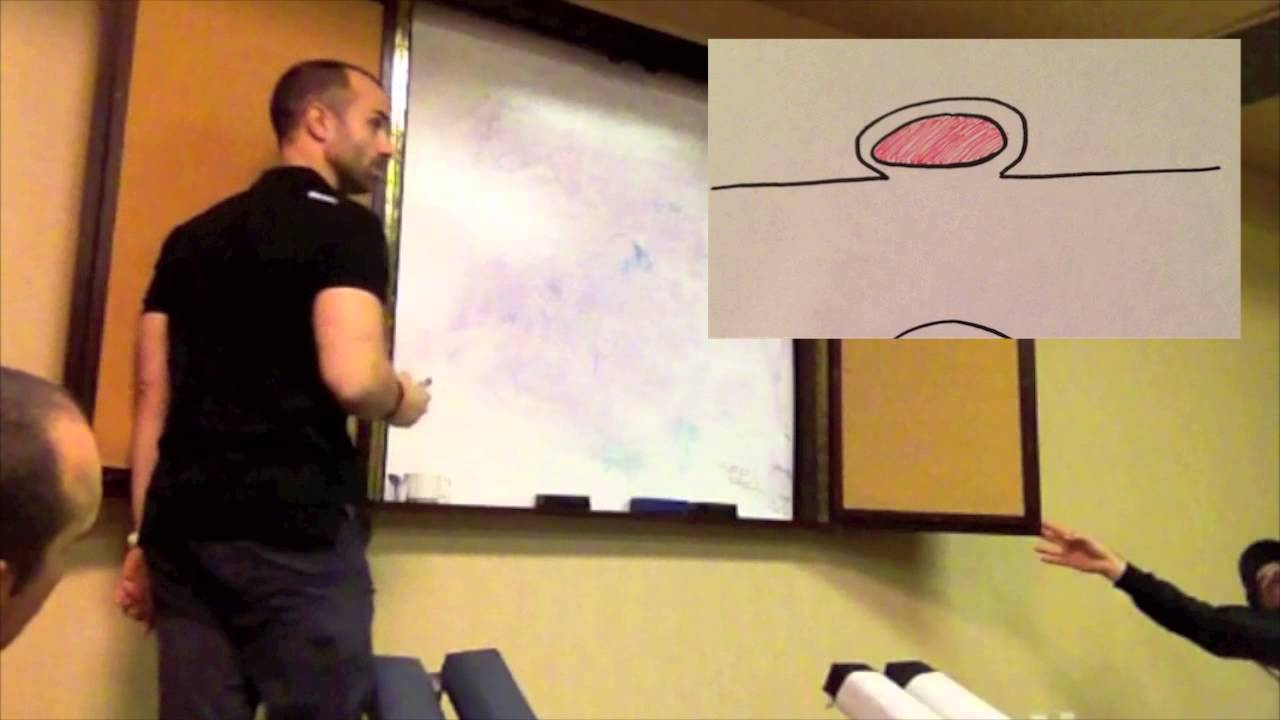 Discussing palpation technique for deep soft tissue structures