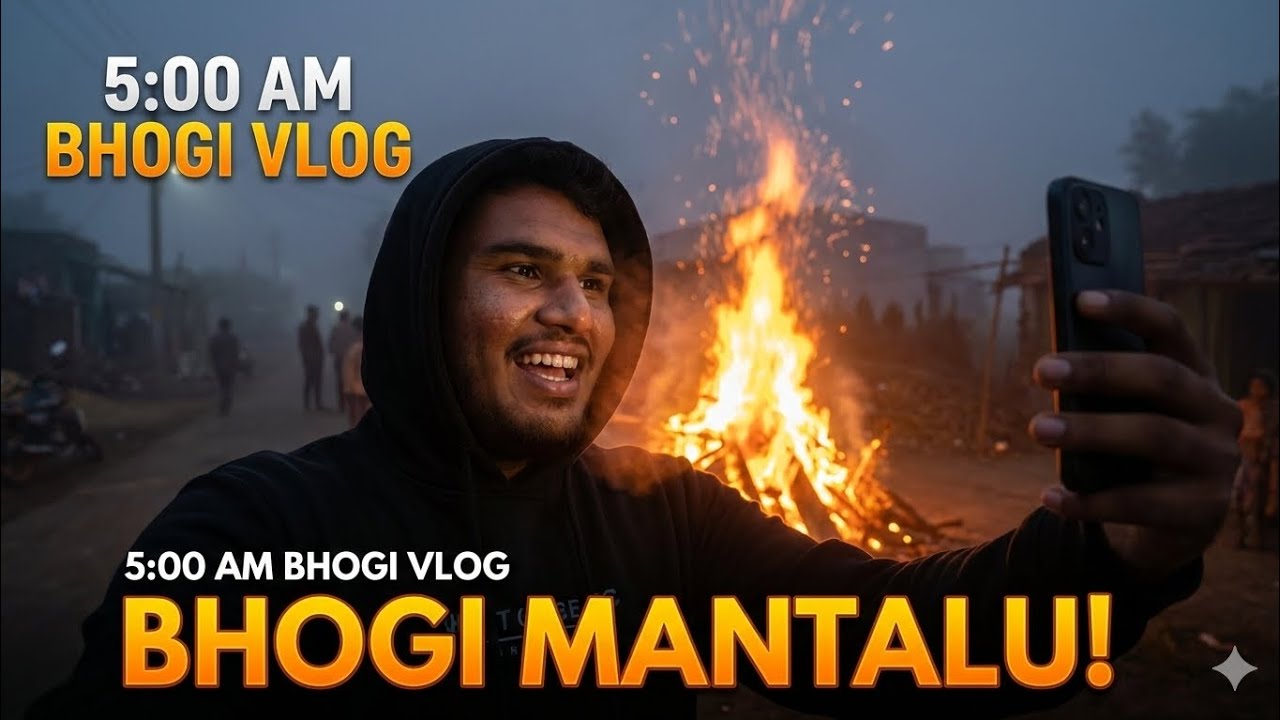 Bhogi Festival 2026 Celebration Vlog | Morning 5 AM Vibes in Telugu