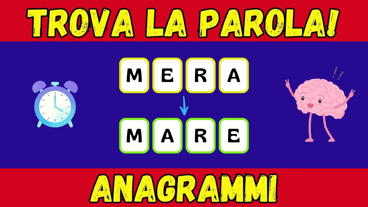 Trova la Parola! Riesci a Indovinare l&rsquo;Anagramma con un Solo Indizio? 😮🧠