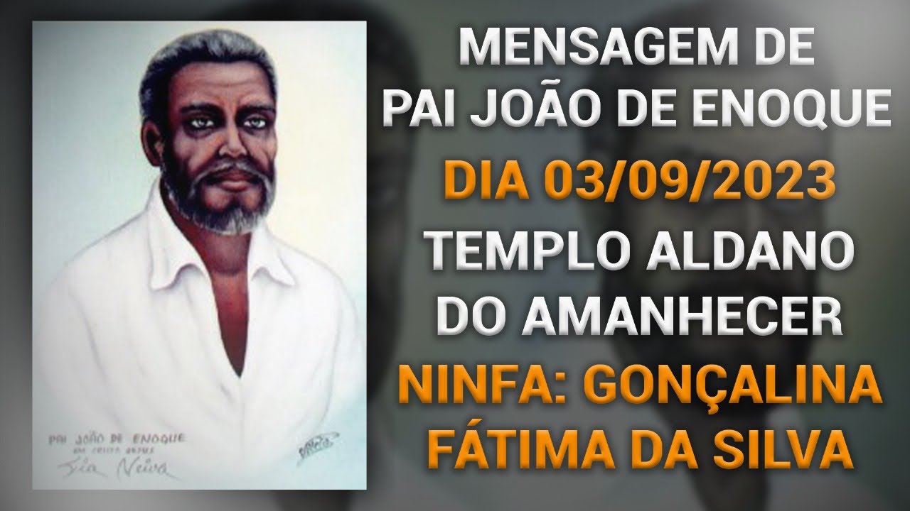 Mensagem de Pai João de Enoque para os ￼ médiuns do amanhecer !!!