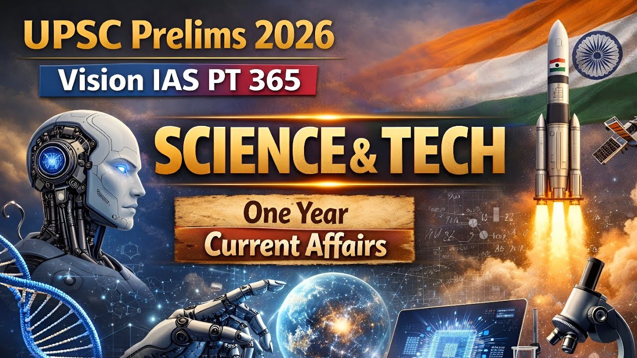 🧬Science & Tech. PT 365 in हिंदी || UPSC Prelims 2026 Yearly Current Affairs || Vision IAS PT 365 ||