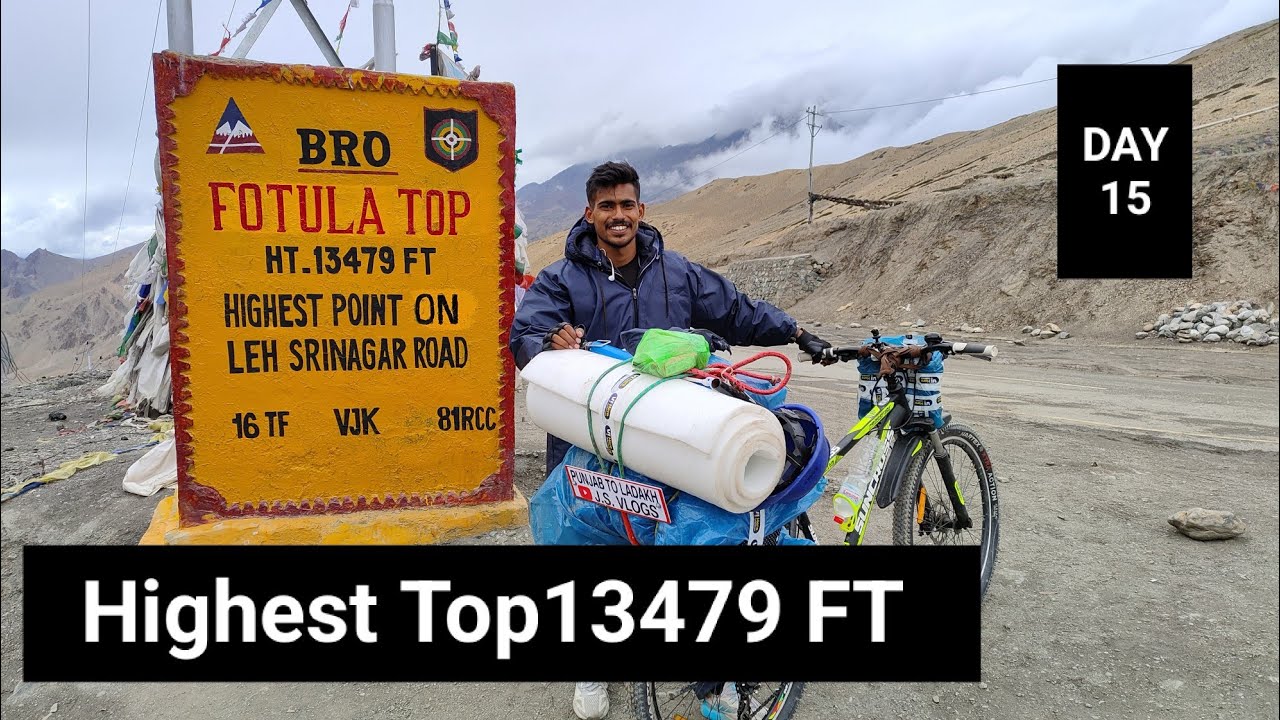 Fotula Top 13479 ft Leh highway budhkhrabu to khalsi Cycling Punjab to Leh Ladakh DAY 15