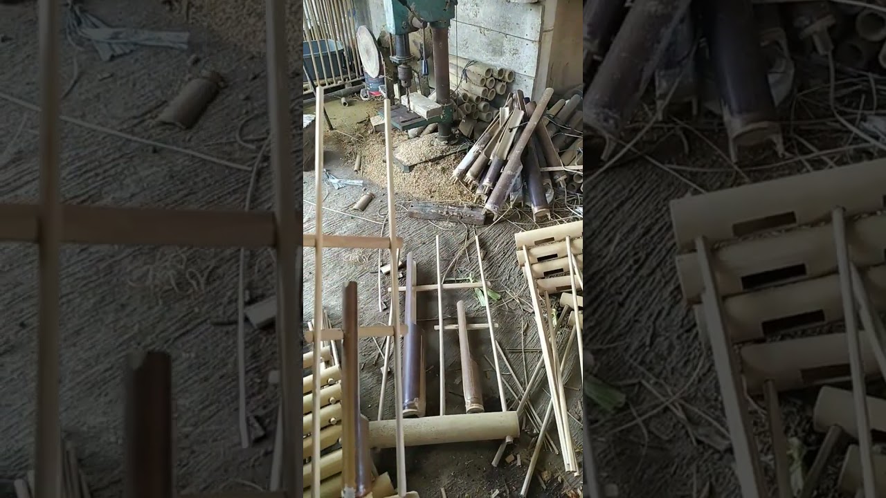 angklung bambu Wulung😅😅 #angklung #bambuantik #bamboo #woodworking