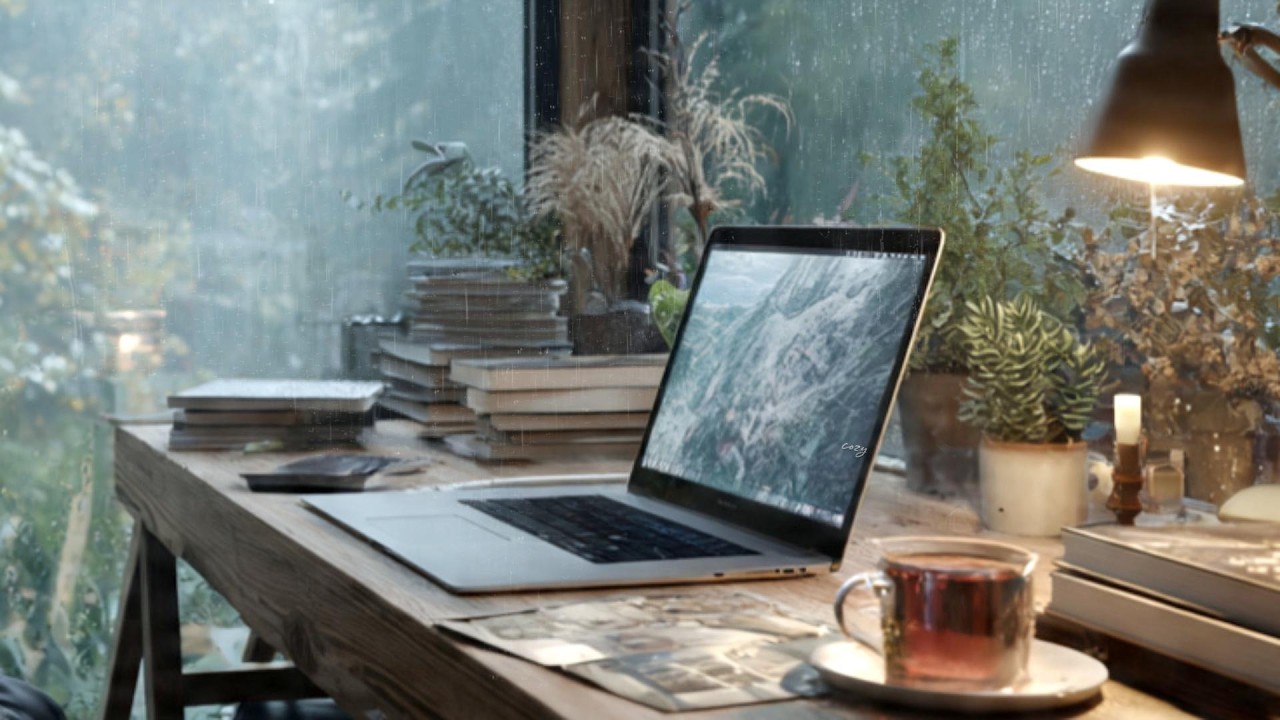 Rainy Morning at the Cabin ☕ Focus Piano & Rain Sounds for Study, Work, Coding