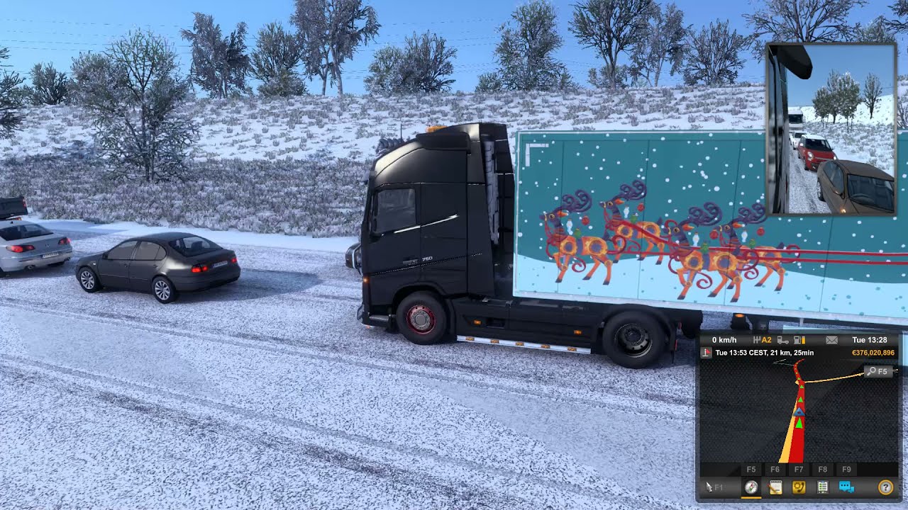 Volvo FH Globetrotter 750 hp Euro Truck Simulator2 2021- CHRISTMAS DELIVERY(Hamburg to Esbjerg) 09