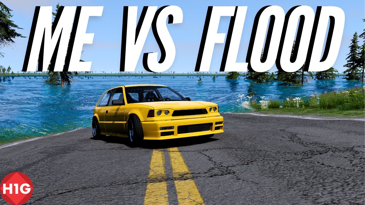 I Tried to Outrun a Flood in BEAMNG Drive… It Did Not Go Well