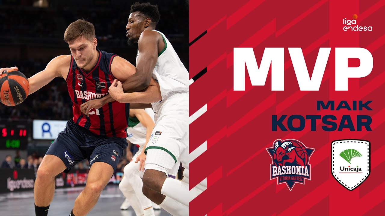 📹  Maik Kotsar 13 pts, 6 rbt y 24 VAL vs Unicaja | Highlights ACB J.6