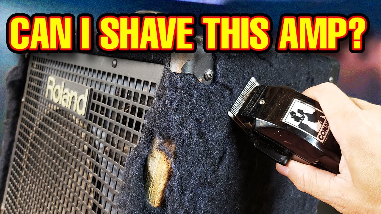 Shaving a Roland Keyboard Amp KC-300. High and Tight. A little off the sides.