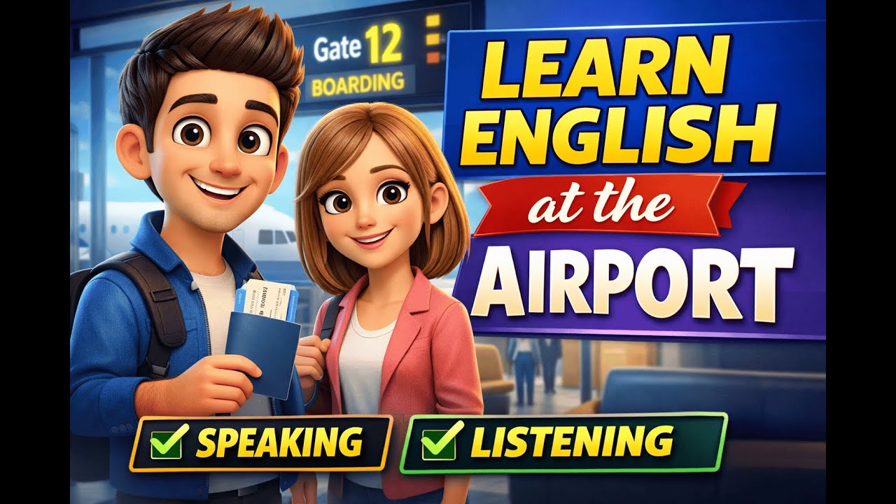 Learn English Through Story | Real Life English Conversation at the Airport