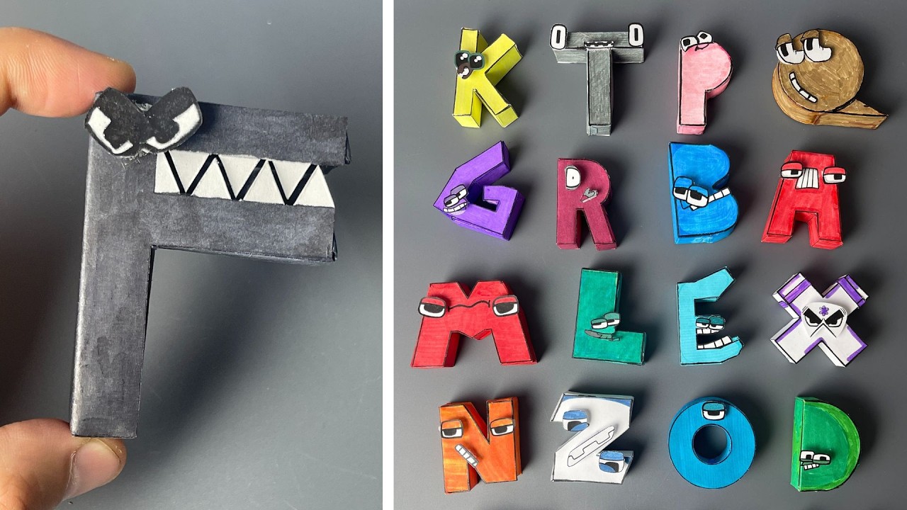 Paper Alphabet Lore F VS F out of plasticine.