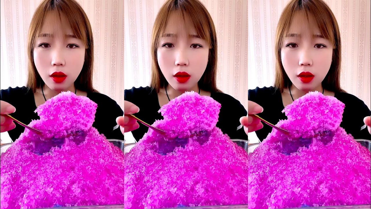 ASMR SHAVED ICE EATING / ICE EATING