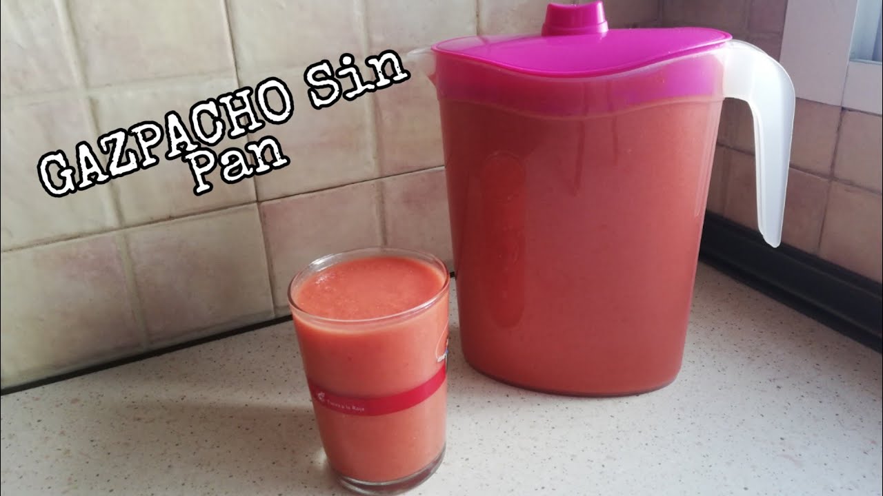 Gazpacho Sin Pan. Receta Saludable. Receta Vegana.