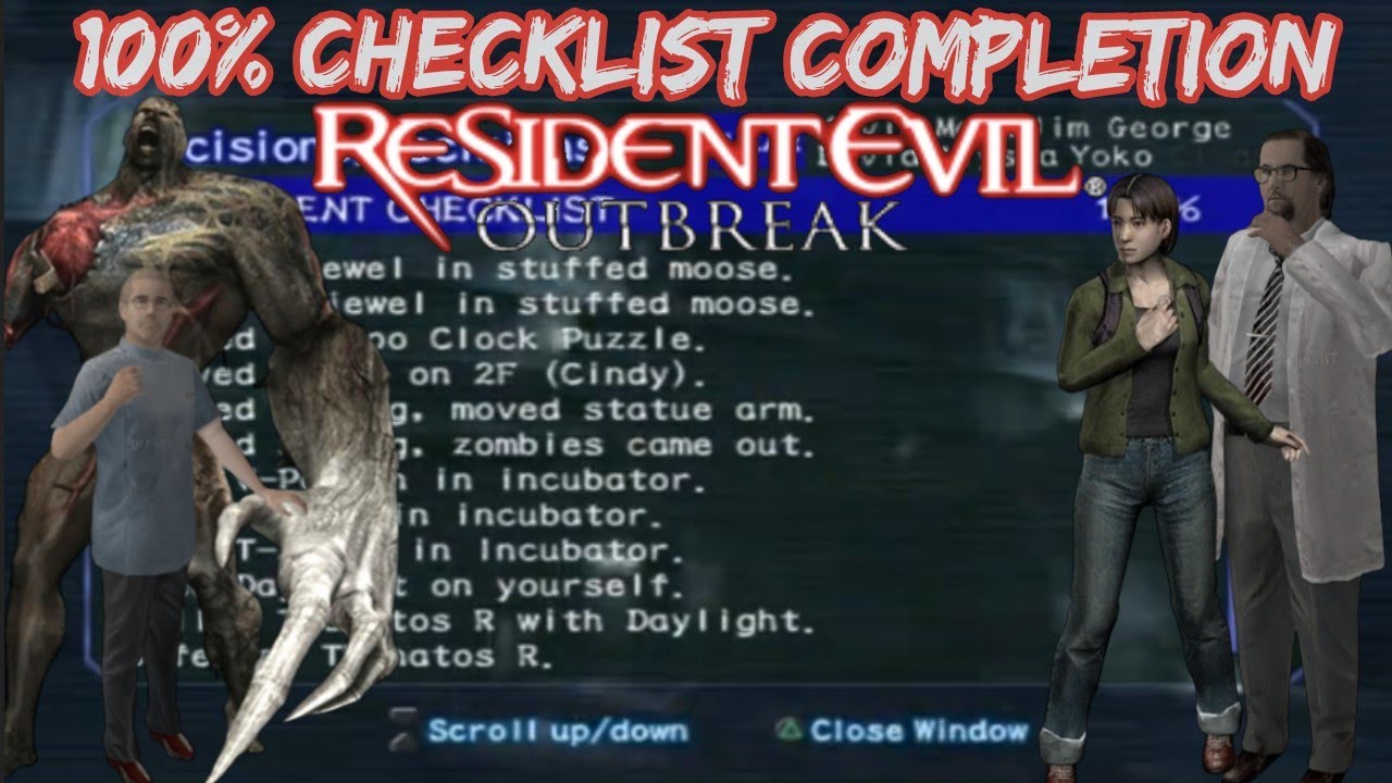 Resident Evil Outbreak-Decisions, Decisions 100% Event Checklist Completion Guide