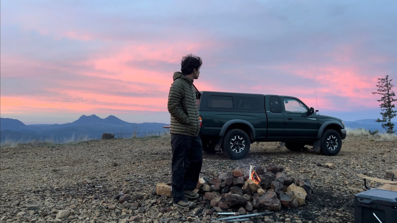 Solo Camping | Sunset, Campfire, Lake