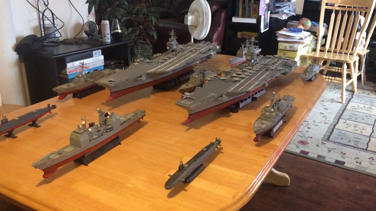 US Navy Carrier Strike Group (CSG) in 1/350 scale (2 carriers)