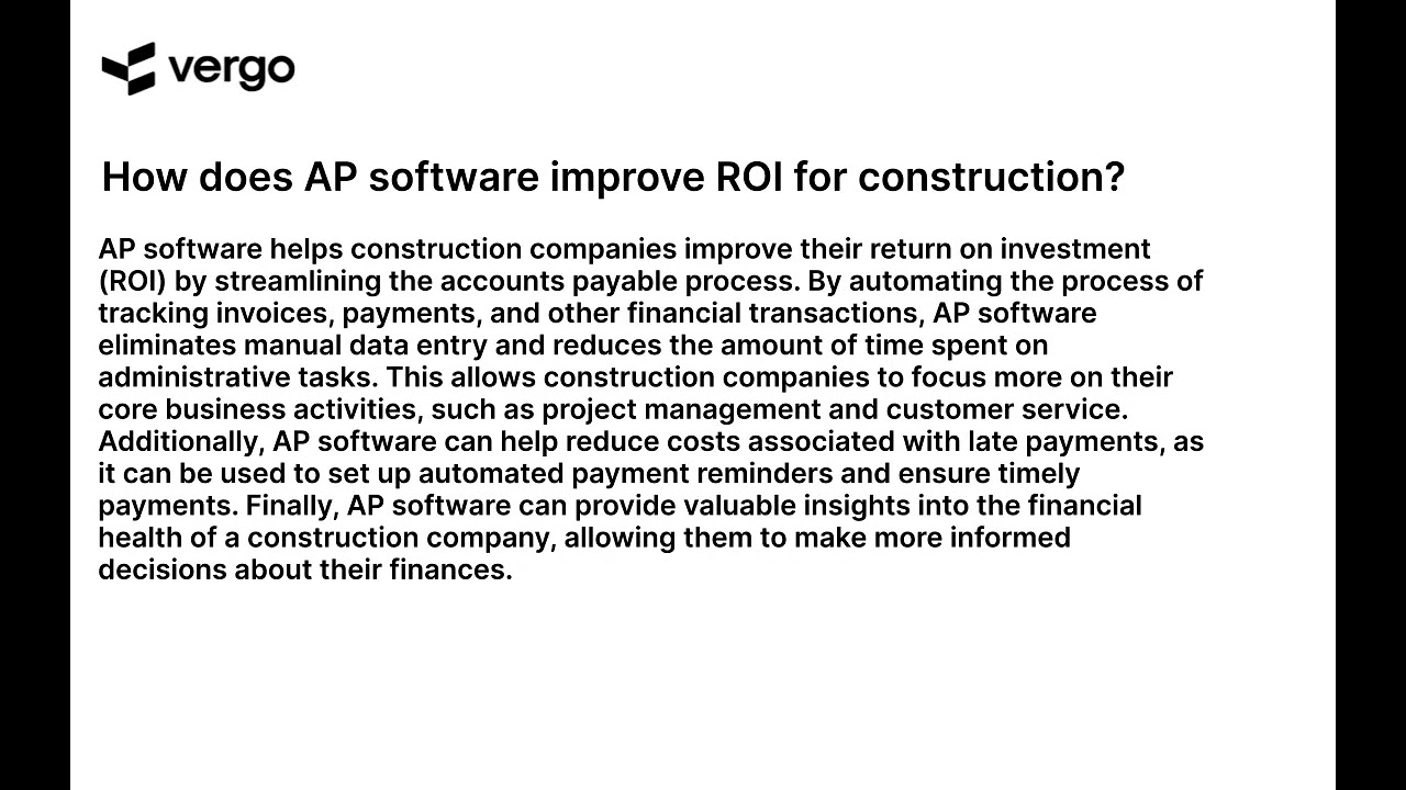 AP Software: Boosting Construction ROI