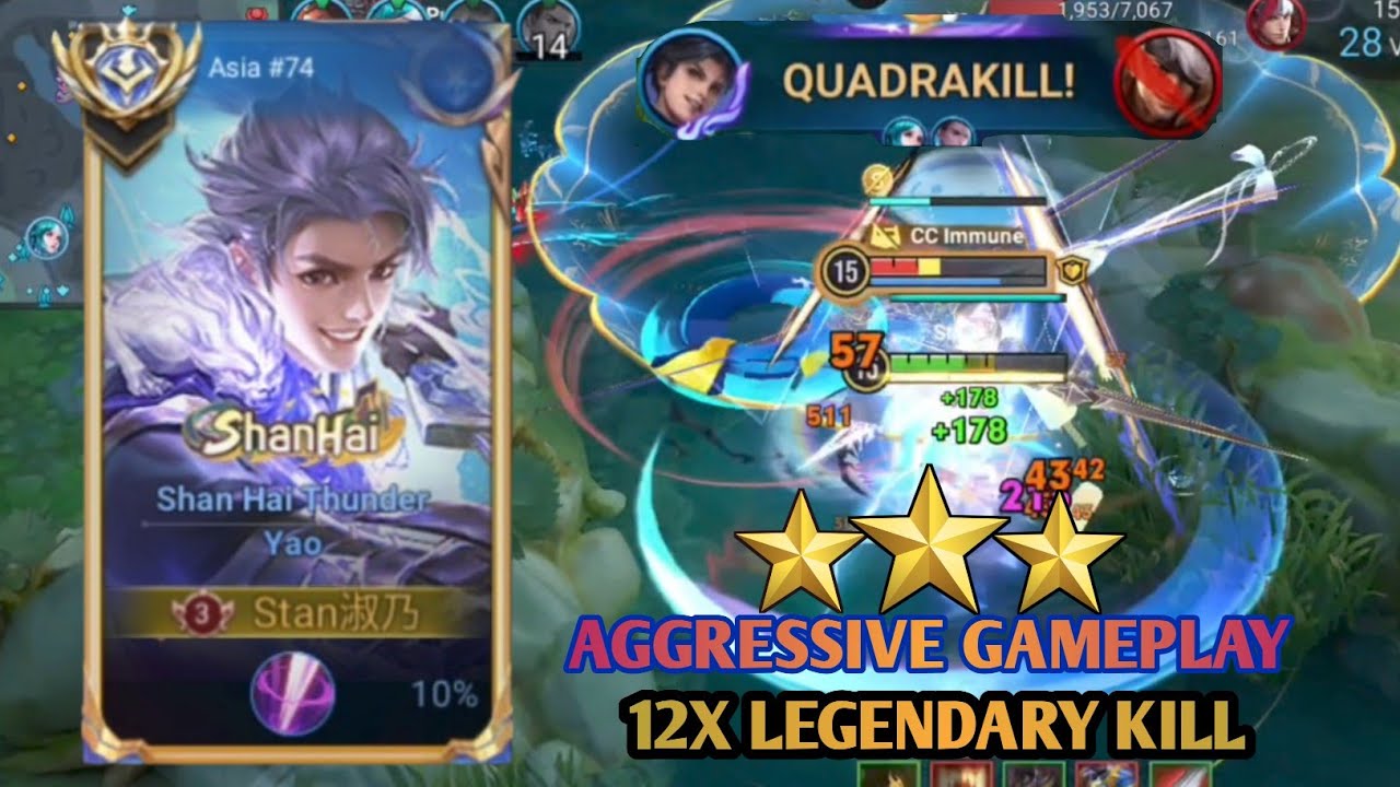 MY MOST AGGRESSIVE YAO GAMEPLAY AFTER HAVING A BAD DAY IN PEAK TOURNAMENT | HONOR OF KINGS BUILD